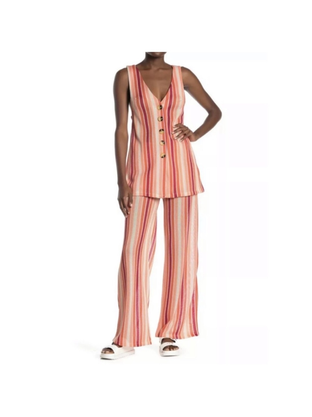 Free People Bridget Striped Set Wide-Leg knit